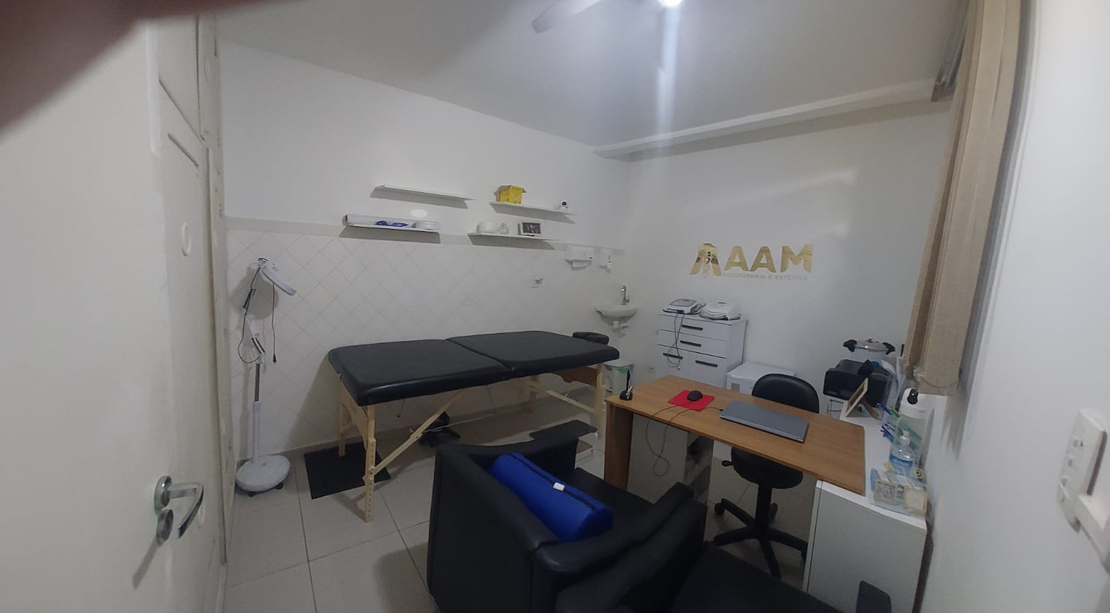 Sala de atendimento da AAM Fisioterapia e Estética na Mooca
